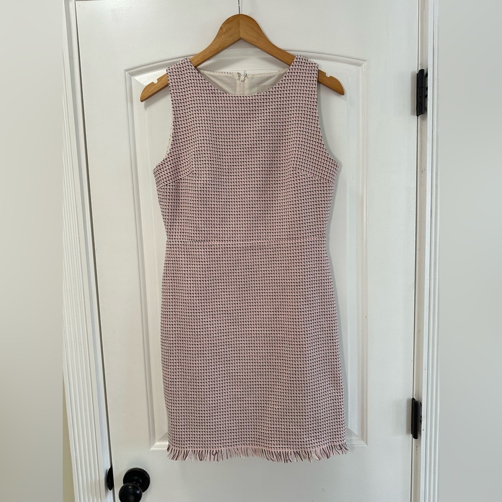 Loft plaid tweed dress, loft dress, work outfit